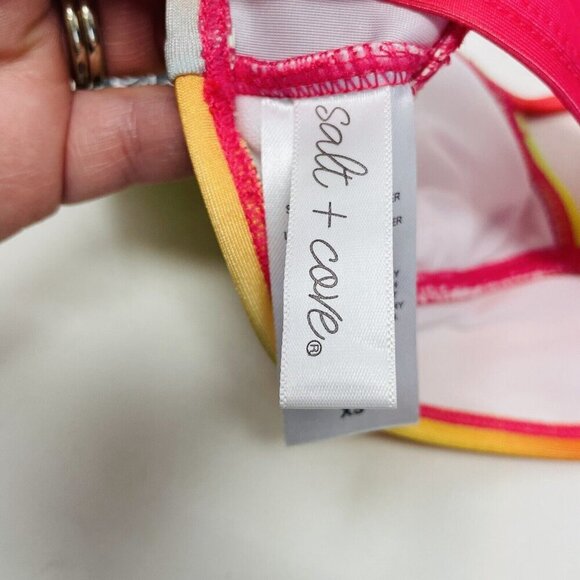 Salt & Cove Juniors Size XS Colorful Ombre Printed Front-Tab Bikini Top 1861 - Picture 7 of 8
